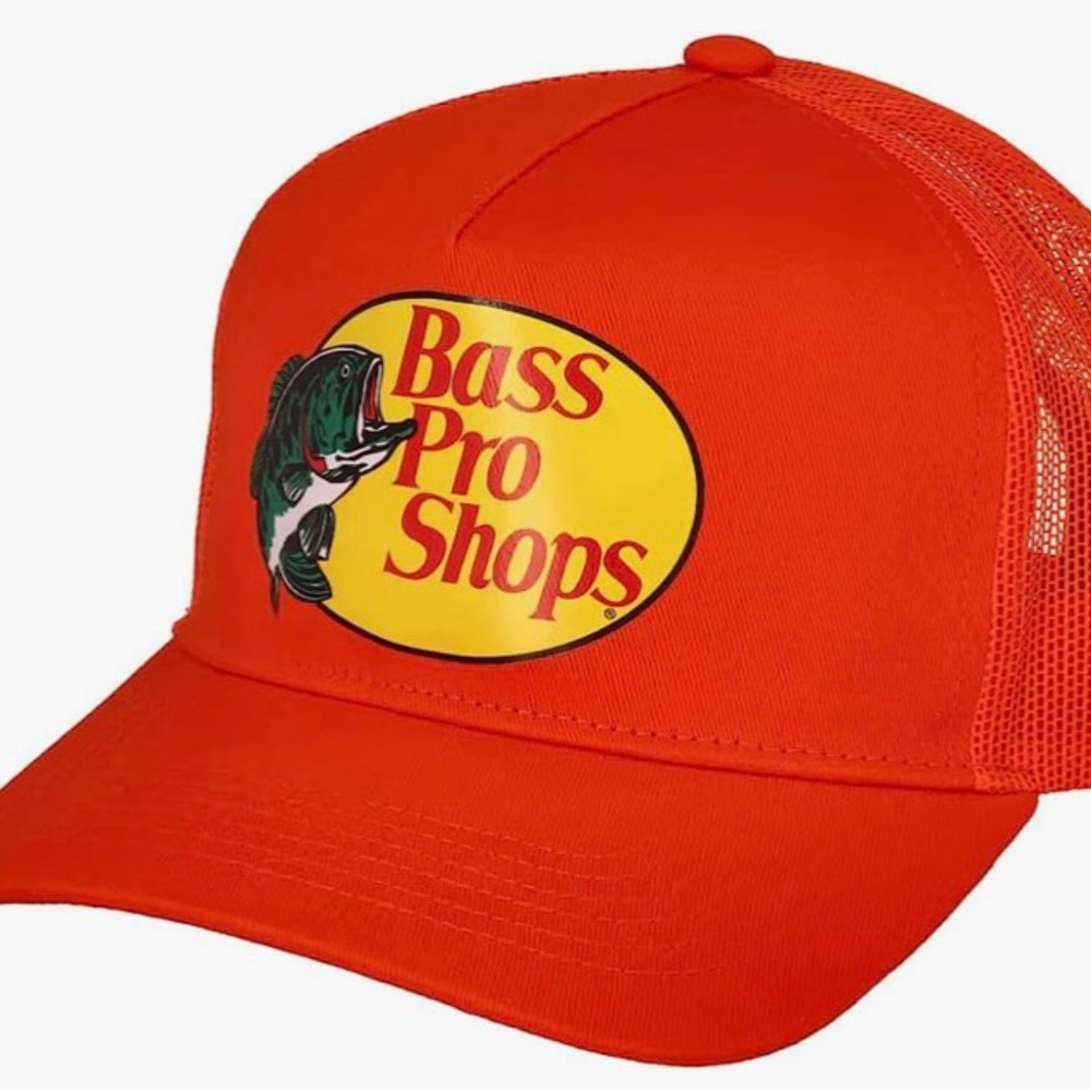 Bright Bass Pro Shops trucker snapback